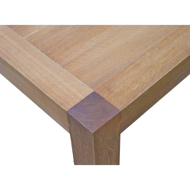 Parsons Table with Classic Limed Oak Finish by Petersen Antiques For Sale In Los Angeles - Image 6 of 9