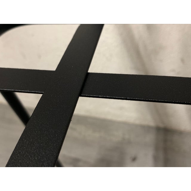 Set of 2 Garden or Dinning Armchairs in Black Wrought Iron, Indoor & Outdoor For Sale - Image 9 of 18