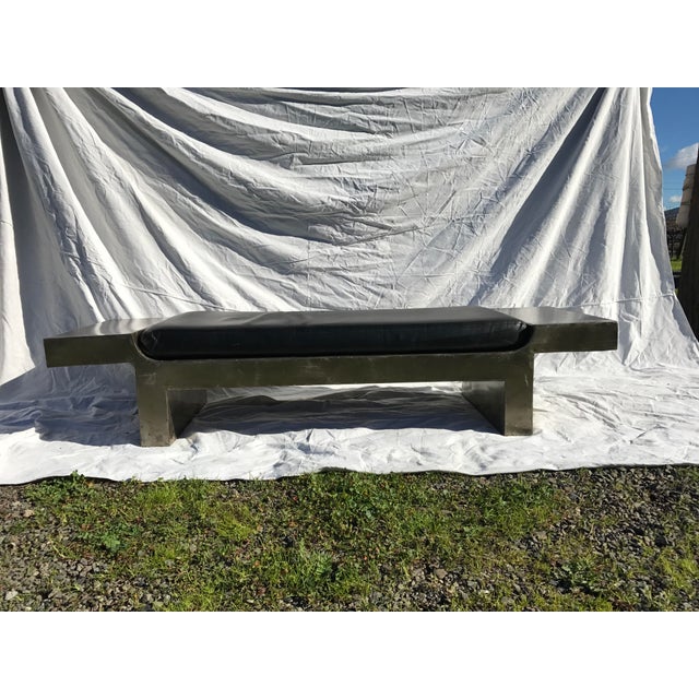 Late 20th Century Late 20th Century Stainless Steel Bench For Sale - Image 5 of 7