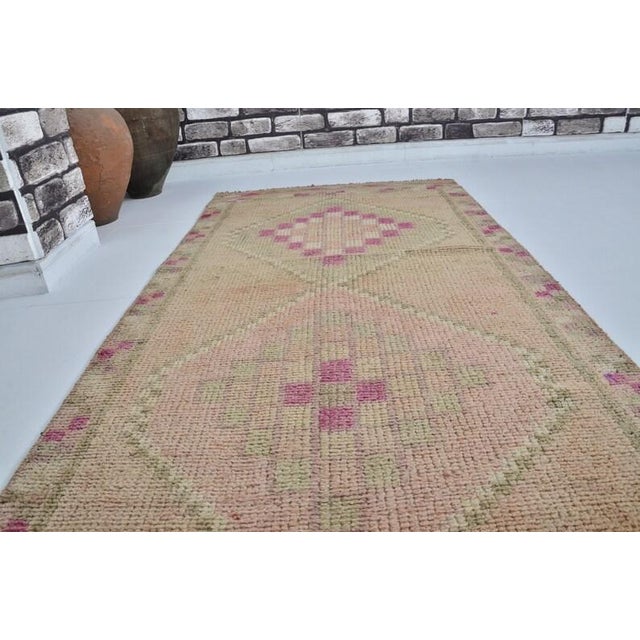 Handmade wool carpet in Turkish Anatolia , Vintage Oushak Rug,Turkish Vintage Anatolian Rug, Handmade wool Rug . One Of...
