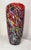 Italian Tall Vintage Murano Italian Hand Blown Red Millefiori Art Glass Vase Sculpture For Sale - Image 3 of 11