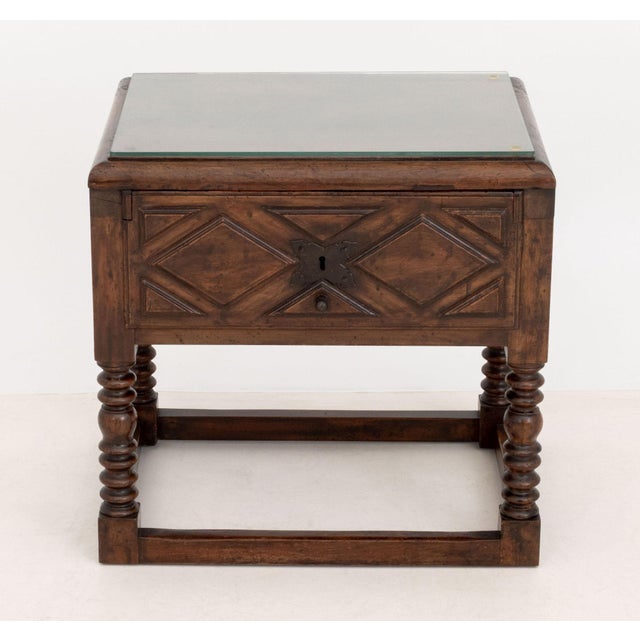 Baroque Spanish Baroque Style Walnut Side Table, 19th Century For Sale - Image 3 of 9