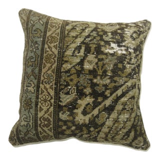 Green Malayer Rug Pillow rug no. p2081 For Sale
