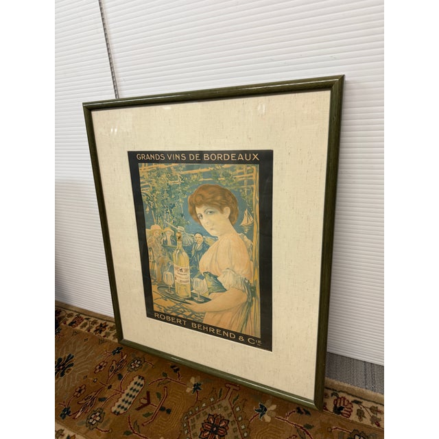 French Early 20th Century Belle Epoque Advertising Artwork, Framed For Sale - Image 3 of 12