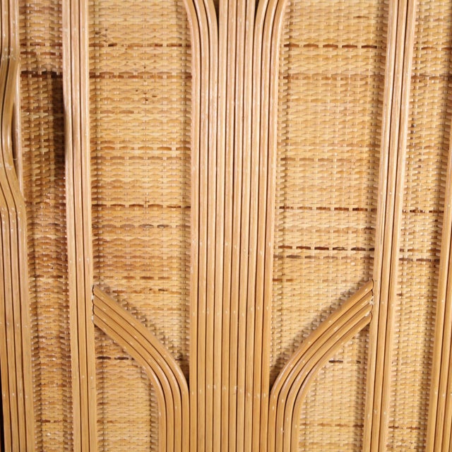 Rattan and Raffia Wardrobe, 1970s For Sale - Image 9 of 15