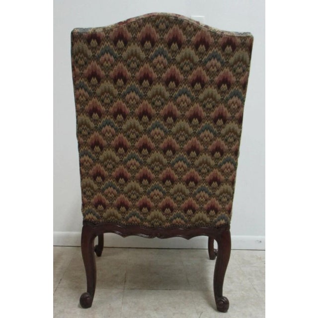 1980s Baker Furniture French Carved Leg Living Room Lounge Arm Club Chair B For Sale - Image 12 of 12