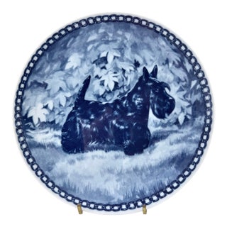 1990s Tove Svendson Original Hundeplatte Scottish Terrier Collectible Plate - Denmark For Sale