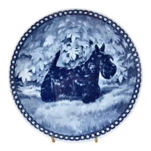 1990s Tove Svendson Original Hundeplatte Scottish Terrier Collectible Plate - Denmark