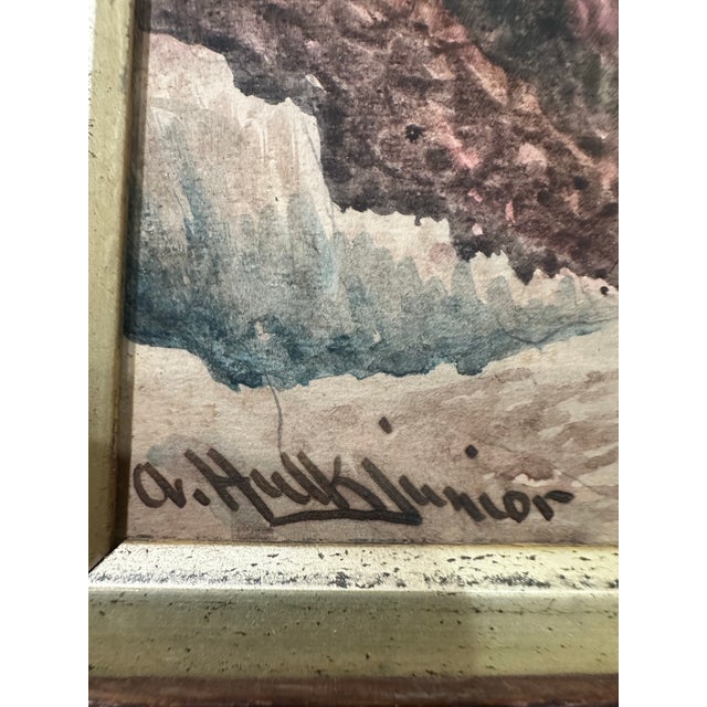 1888 Abraham Hulk Junior Antique Landscape Watercolor Painting For Sale In New York - Image 6 of 7