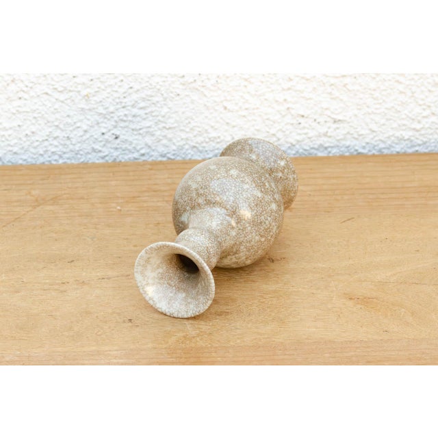 1960s Refined Toasted Crackle Glaze Vase For Sale - Image 5 of 7