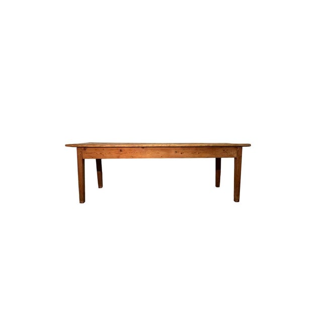 Early 20th Century Rustic Poplar Wood Table For Sale - Image 4 of 4