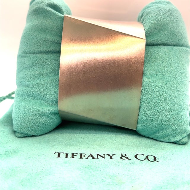 Tiffany & Co. Sterling Silver Frank Gehry Torque Wide Cuff Bangle 166g For Sale - Image 6 of 9