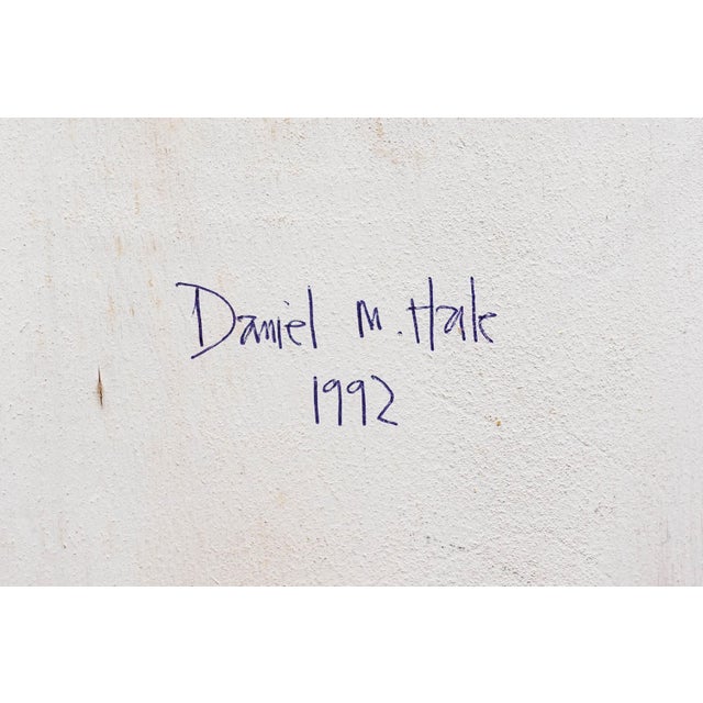 Daniel Hale 1992 Signed Hand Painted Carved Wood Folk Art Flag Figure Sculpture For Sale - Image 10 of 10