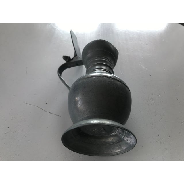 Tin Jug with a Lid Decorated with Acorns, 1890s For Sale - Image 4 of 15