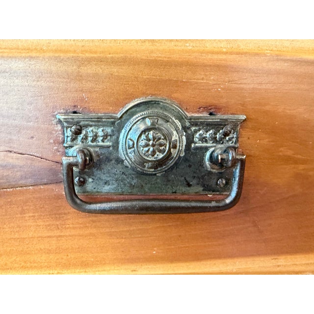 Antique 1890’s Art Nouveau Carved Oak Side Board Buffet For Sale - Image 9 of 11
