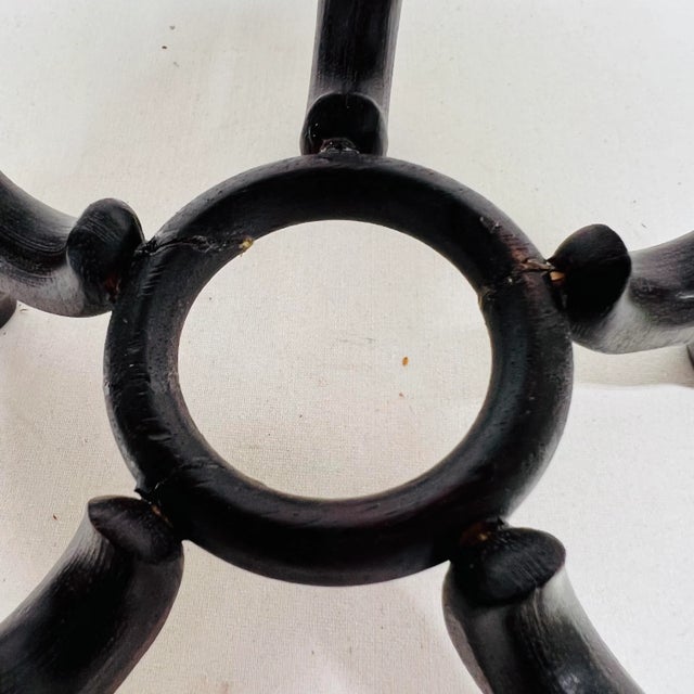 Chinoiserie Chinoiserie Tall Plant / Vase Display Stand on Five Legs For Sale - Image 3 of 6