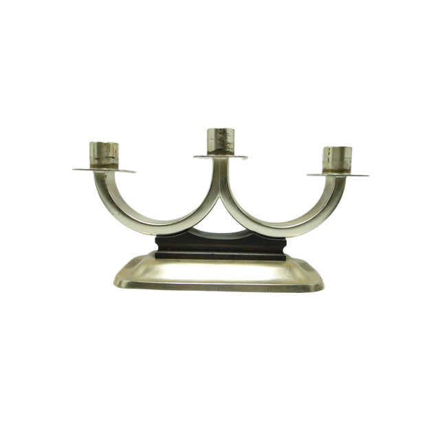 Art Deco 3-Armed Candleholder, Germany, 1950s For Sale - Image 10 of 10