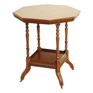 Arts & Crafts Octagonal Occasional Side Table by James Schoolbred For Sale