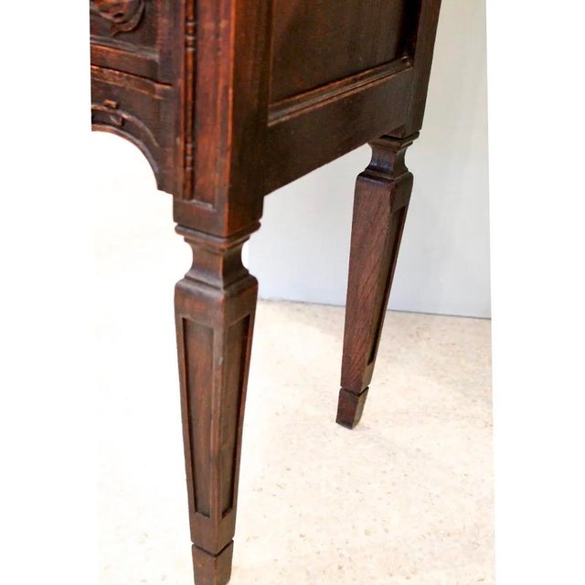 Provincial Carved Louis XVI Style Small Commode For Sale - Image 6 of 9