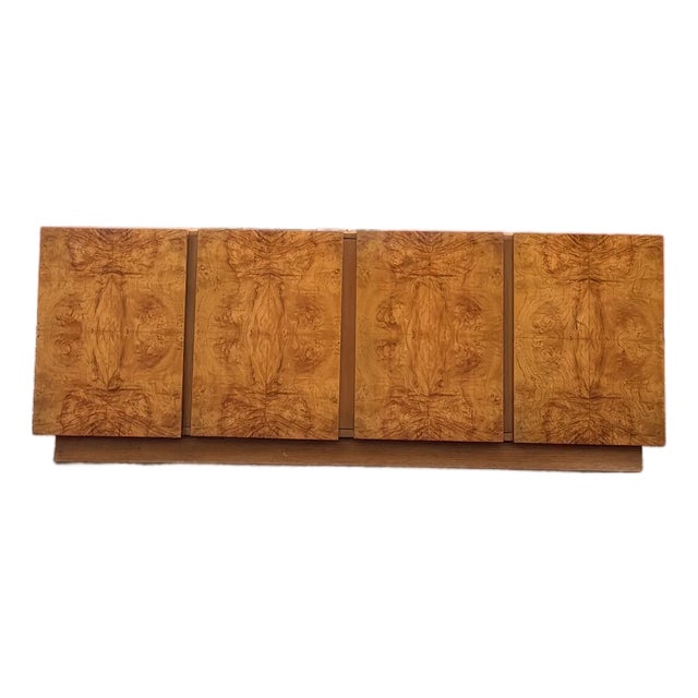 Late 20th Century Roland Carter for Lane Alpha Burl Credenza For Sale