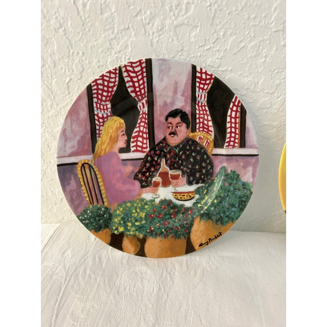 1980s Guy Buffet Collection Plates, a Pair For Sale - Image 4 of 5