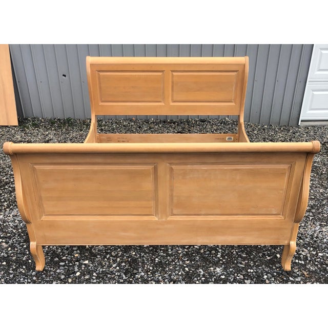 Ethan Allen Country French Sleigh Bed Queen Size Chairish