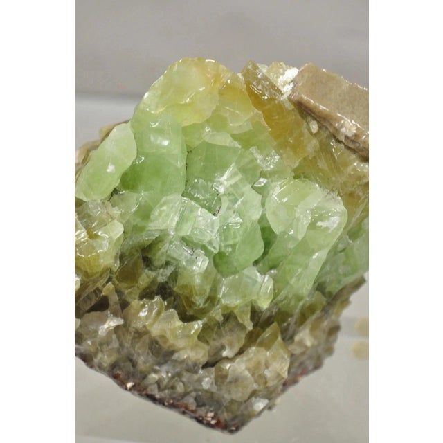 Late 20th Century Large Green Calcite Quartz Mineral Geode Specimen Sculpture by Brenda Houston For Sale - Image 4 of 11