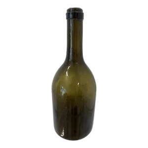 Early 19th Century Antique French Hand Blown Glass Wine Bottle