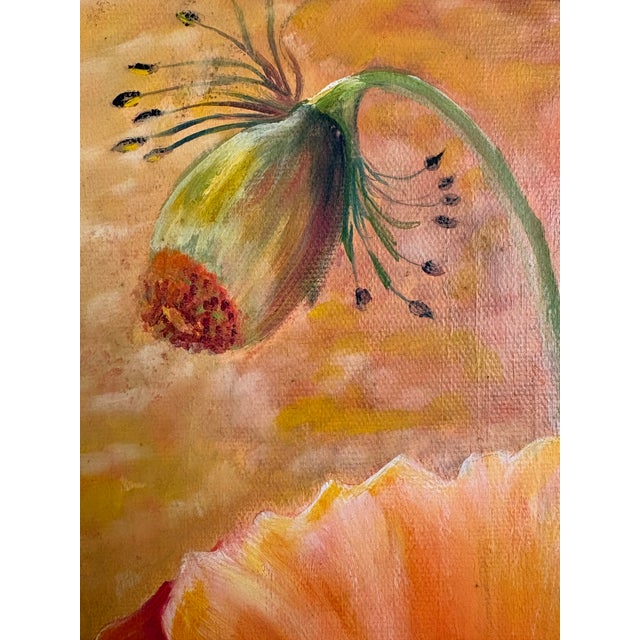 Textile Oil Painting - Floral For Sale - Image 7 of 14