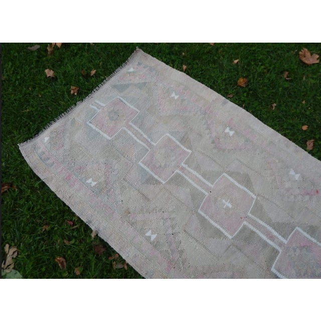Distressed Vintage Kurdish Hand Knotted Herki Kilim Runner 2′11″ × 9′7″ For Sale In Philadelphia - Image 6 of 13