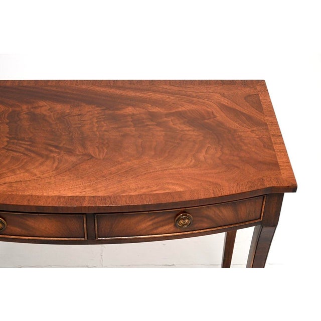 Brown Regency Style Console Table or Desk, 1950s For Sale - Image 8 of 12