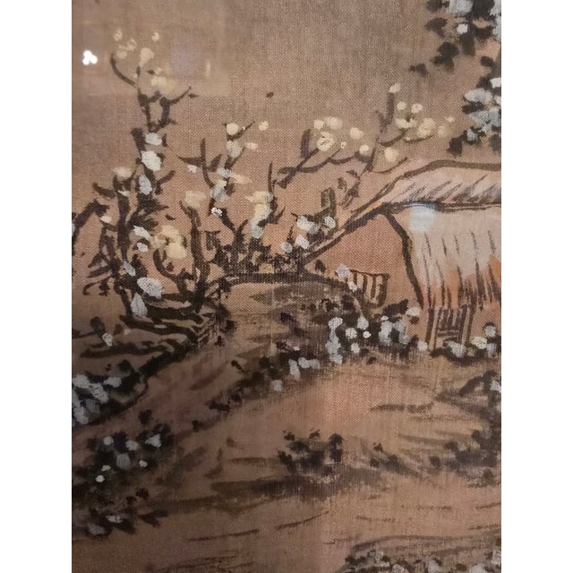 Antique Asian Signed Double Red Seal Watercolor Painting For Sale In Boston - Image 6 of 16