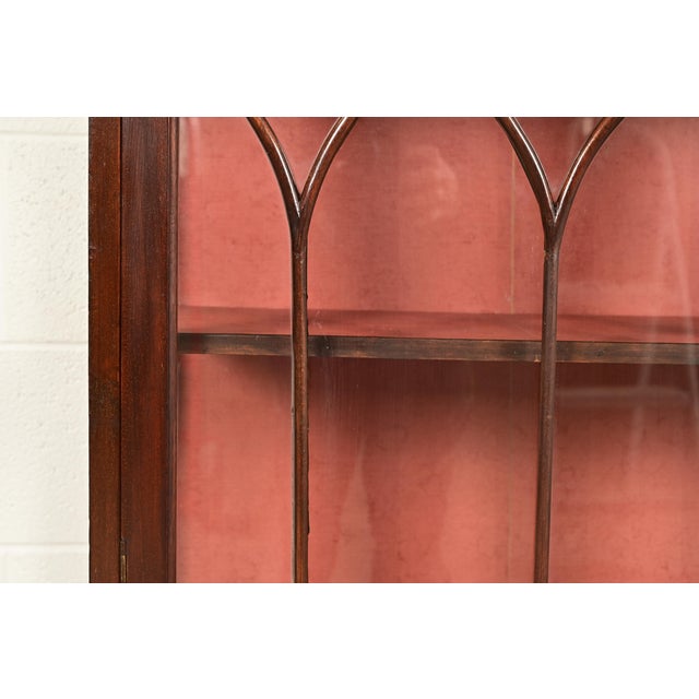 Brown Berkey & Gay Style Antique Chippendale Carved Mahogany Bookcase Cabinet, Circa 1900 For Sale - Image 8 of 14