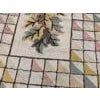 1930s Ivory Cream Floral Folk Art Holly Antique American Hooked Rug For Sale - Image 9 of 15