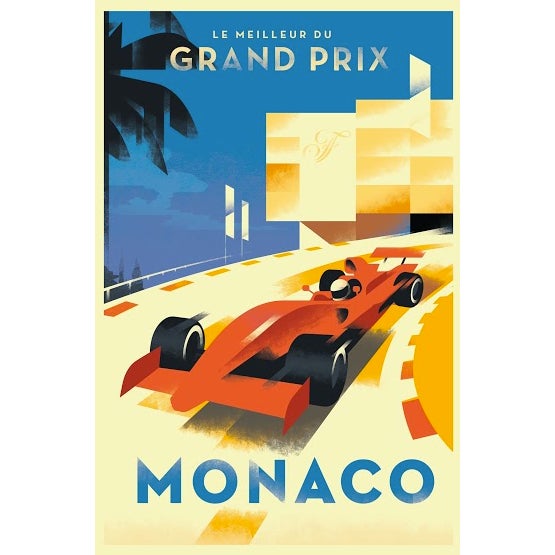 Mid-Century Modern 2015 Contemporary Danish Poster, Monaco Grand Prix For Sale - Image 3 of 3