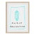 March Aquamarine Birthstone Print by Tatiana Alida in Tan Frame For Sale