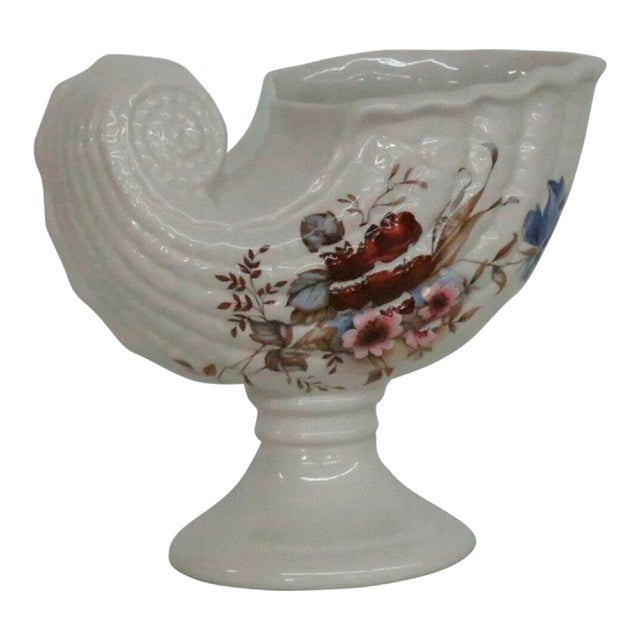 Staffordshire Fine Ceramics England Cornucopia Horn Vase For Sale