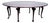 Large Queen Anne Style Mahogany Hunt Table / Drop Leaf Dining Table For Sale