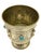 Mexican Vintage Alpaca Silver Spanish Goblet Cup With Turquoise Color Cabochon Stone Accents For Sale - Image 3 of 16