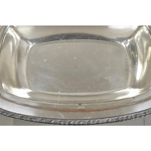 Metal Vintage World Silver on Copper Lidded Vegetable Serving Platter With Handles For Sale - Image 7 of 11
