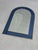 Blue Italian Arched Wall Mirror with Blue Glass Frame in the style of Cristal Arte, 1970 For Sale - Image 8 of 12