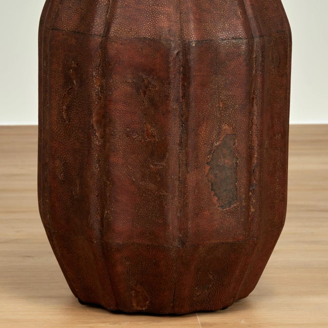 Late 20th Century Vintage Pair of Shagreen Garden Seats or Stands For Sale - Image 5 of 11