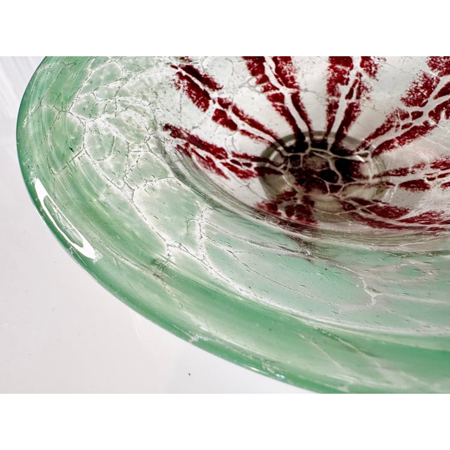Art Deco Ikora Art Glass Bowl with Crackle Decoration by Karl Wiedemann for WMF, Germany, 1930s For Sale - Image 10 of 16