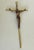 1940s Antique Bronze Crucifix on Brass Cross For Sale - Image 5 of 5