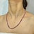 Vintage Style Genuine 53 Ct Pink Tourmaline 4 Mm Bead Matinee Necklace - 19.5" For Sale - Image 9 of 15