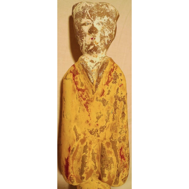 Large Chinese Painted Pottery Figurine of a Court Lady, Han Dynasty For Sale In San Francisco - Image 6 of 9