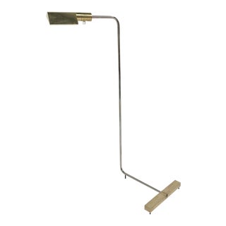 Iconic Signed Cedric Hartman Adjustable Floor/Reading Lamp in Brass For Sale