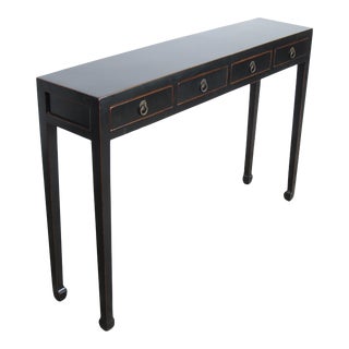 Four Drawers Asian Console Table For Sale