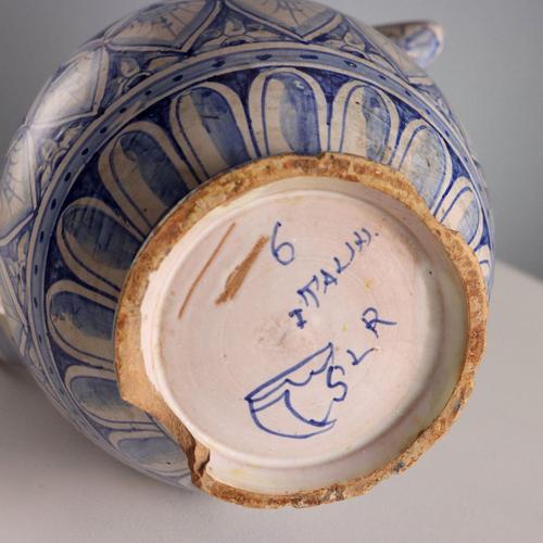 Majolica Pourer from Luca Robbia Company of Gualdo Tadino For Sale - Image 11 of 12
