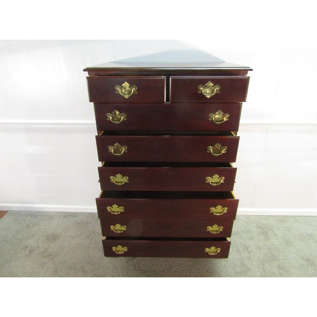 Statton Solid Cherry High Chest of Drawers For Sale - Image 6 of 10